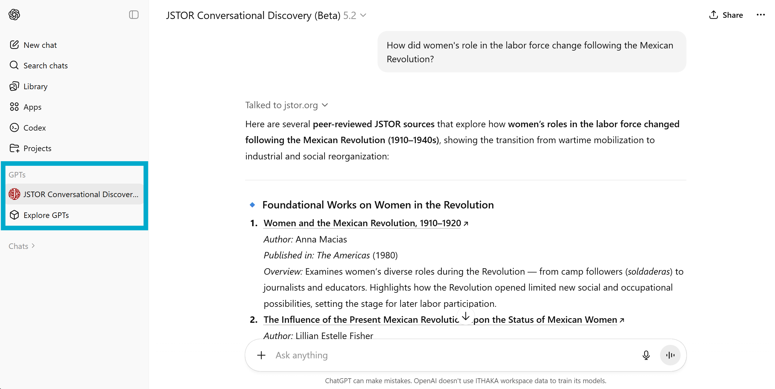 xplore GPTs sidebar menu option on ChatGPT